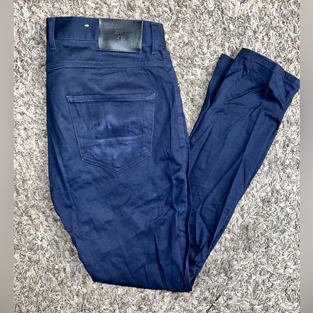 ZARA MEN Skinny Fit Navy Pants size 32